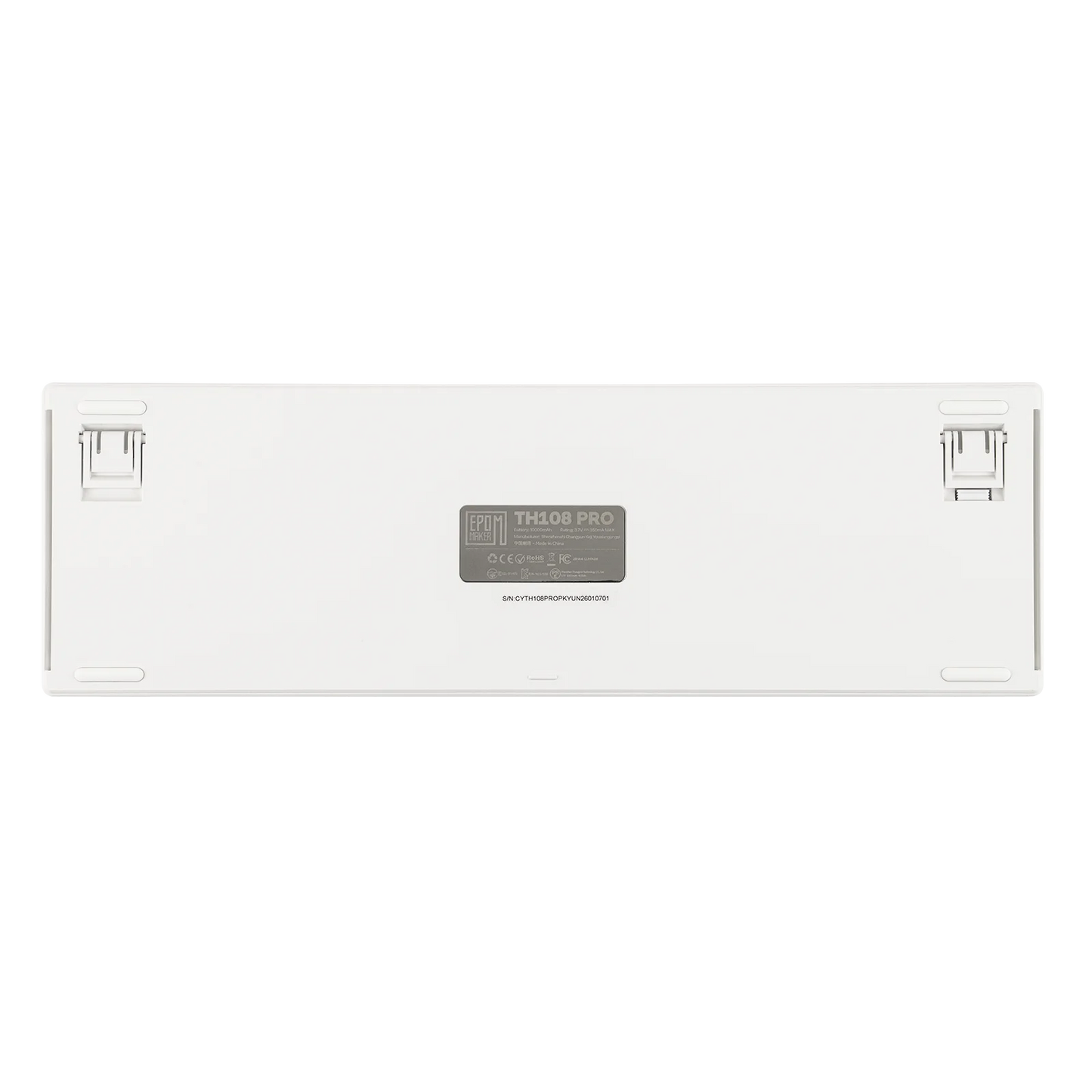EPOMAKER TH108 PRO 100% Full-Sized Hot-Swap kabelgebundene/BT/2.4Ghz kabellose mechanische Tastatur mit Display & Drehknopf, 10000mAh Akku
