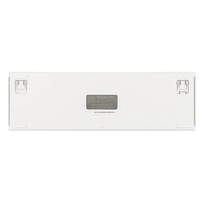 EPOMAKER TH108 PRO 100% Full-Sized Hot-Swap kabelgebundene/BT/2.4Ghz kabellose mechanische Tastatur mit Display & Drehknopf, 10000mAh Akku