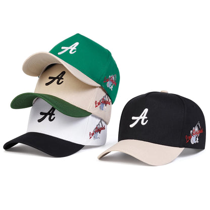 Unisex „A Letter Side Los Angeles” hímzéses baseball sapka, tavaszi-őszi, szabadtéri, állítható, alkalmi sapka, napvédő sapka, sportsapka