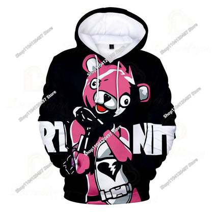 Fortnites Cosplay Sweatshirt Game 3D Printed Unisex Hoodie Casual Coat Anime Peripheral Kawaii Jacket Children Clothing Gifts