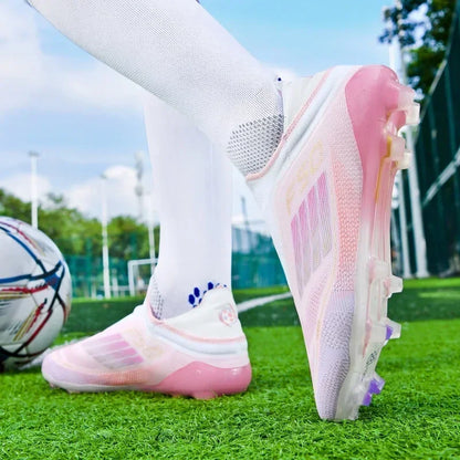 Nouvelles chaussures de football pour hommes, crampons longs antidérapants pour adultes, chaussures de sport pour garçons, crampons d'entraînement en plein air, respirantes et confortables