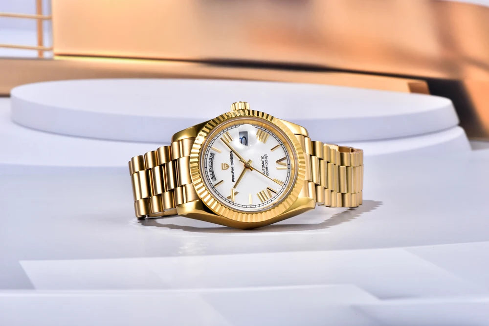 2026 New PAGANI DESIGN Enamel Dial DD36 Luxury Silver Gold Automatic Watch For Men AR Sapphire crystal Mechanical Wristwatch Men