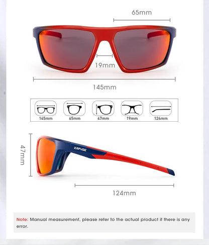 Kapvoe Men Fashion Polarized Sunglasses Cycling Glasses UV400 Eyewear for Men Women Driving Climbing Outdoor Sports Sunglasses
