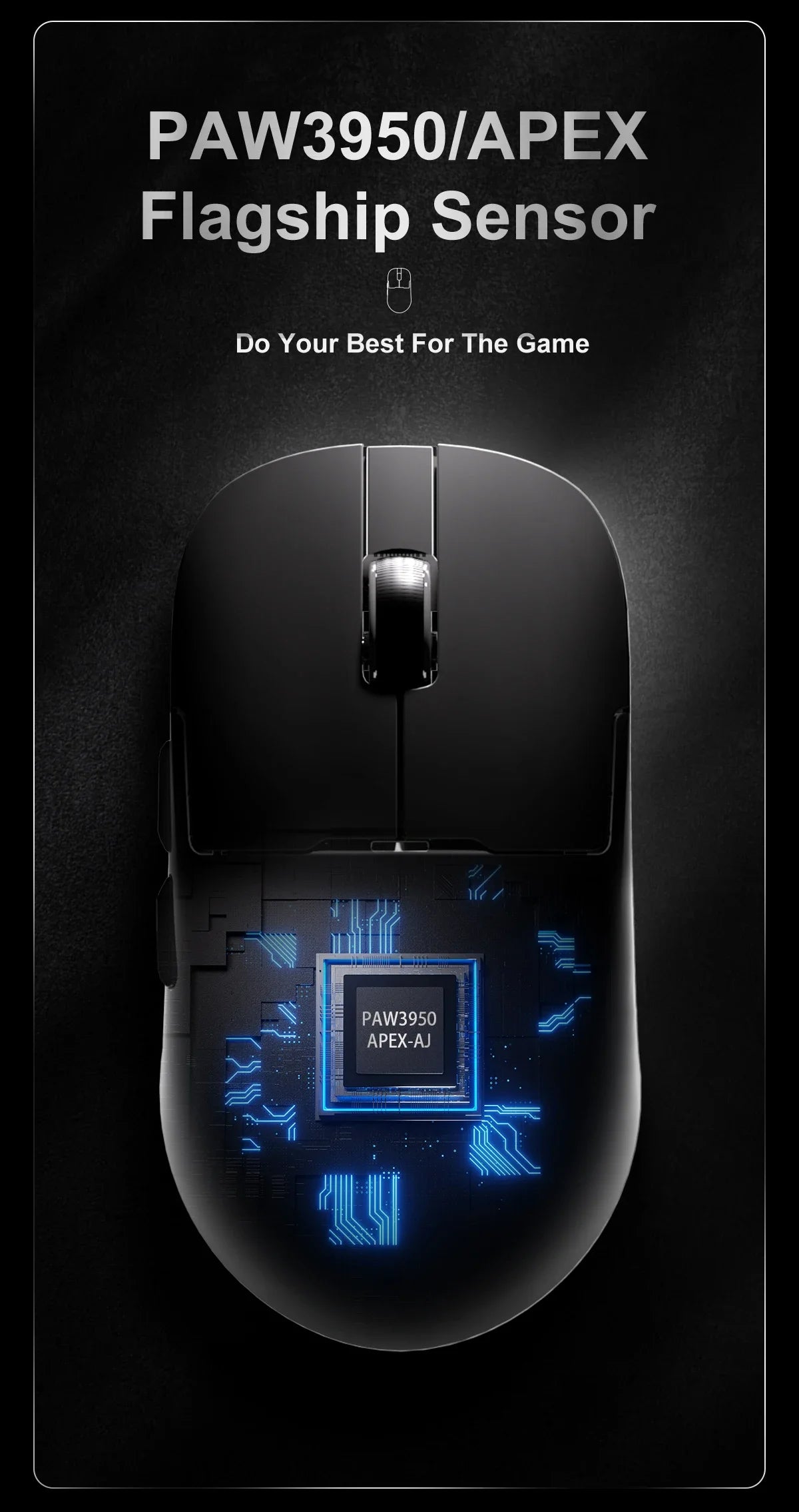Ajazz AJ159 PRO/APEX Gaming-Maus 8000Hz Abtastrate Paw3950 Farbdisplay Magnetischer Standfuß AJ159P Büro & Gaming