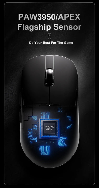Ajazz AJ159 PRO/APEX Gaming-Maus 8000Hz Abtastrate Paw3950 Farbdisplay Magnetischer Standfuß AJ159P Büro & Gaming