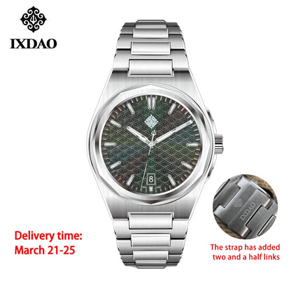 IX&DAO 2025 Neu 37mm Warrior Herren-Automatikuhr mit Miyota 9015 Uhrwerk, Saphirglas, Edelstahl, wasserdicht bis 10Bar, BGW