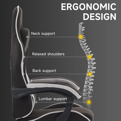 Gaming Chair with Footrest Gamer Chairs Ergonomic with Lumbar Cushion Headrest Gaming Chair Height Adjustable Computer Chair
