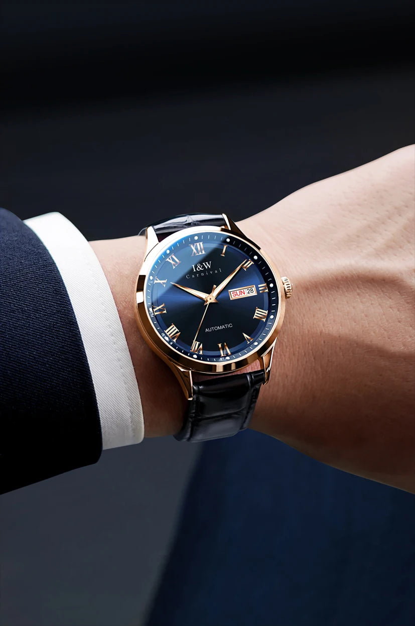 Carnival Brand High-end Series I&W Mechanical Watches Luxury Sapphire MIYOTA Movement Automatic Watches HD Luminous Reloj Hombre