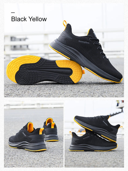 Baasploa Men Running Shoes Brand Male Designer Mesh Casual Sneakers Lightweight Lace-Up New Male Outdoor Sports Tennis Shoe