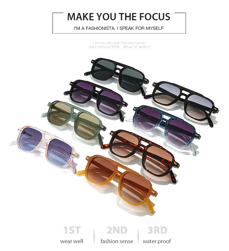 Frame-shaped arrow decorative sunglasses, suitable for both men and women for daily outings, perfect for sun protection.