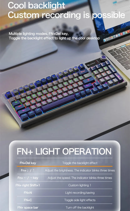 Spanish Mechanical Keyboard Spanish Russian Arabic Korean Thai Gaming Keyboard 95 Key Layout Backlight Type C With Numpad SK15