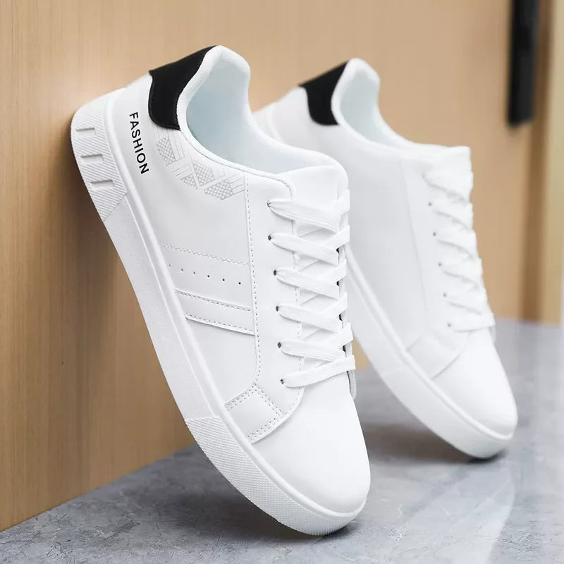 Men's Casual Skateboarding Shoes White Outdoor Leisure Sneakers Breathable Walking Shoes Flat Shoes Chaussure Homme 39-48