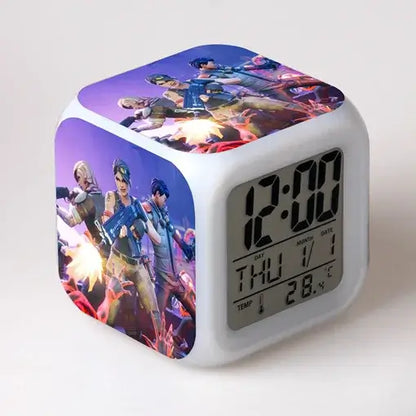 Fortnite Alarm Clock Cute Fashion Cartoon Personalized Creative Kawaii Minimalist LED Alarm Clock Gift for Friends' Birthday