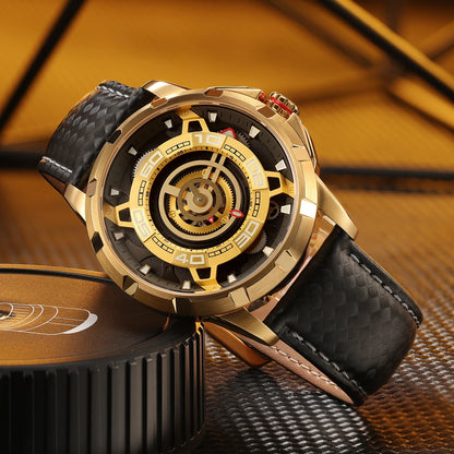 BERNY Automatic Skeleton Watch For Men 3D Dial 5ATM Luminous Sapphire 316L Steel MIYOTA 82S0 Mechanical Top Luxury Men's Watches