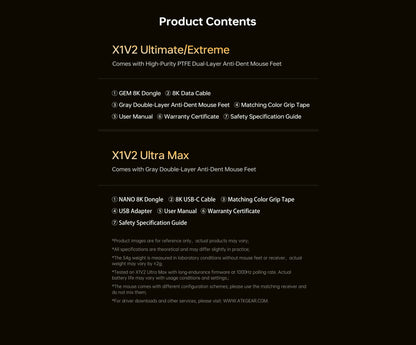 ATK Blazing Sky X1 V2 Ultimate Dual-Mode-Wireless-Maus, leicht, PAW3950 Ultra, Dual 8K Hz, niedrige Latenz, anpassbare Ergonomie-Maus