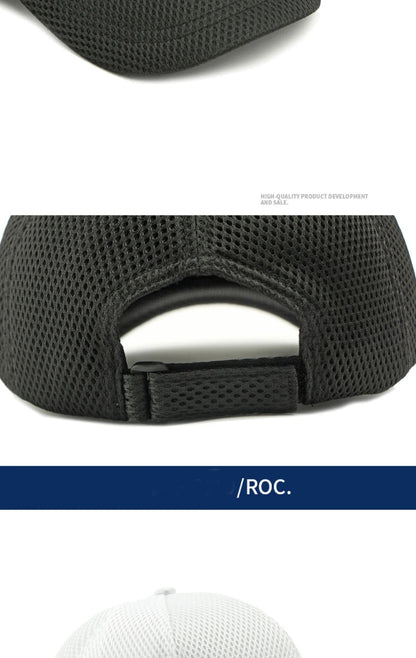 HT4828 Casquette de baseball à visière courte de 5 cm pour homme, 6 panneaux, en maille respirante, style « trucker », pour hommes et femmes, unie, à fermeture à pression