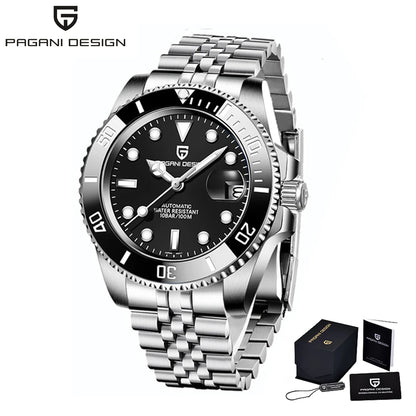 PAGANI DESIGN Fashion Men's Sports Automatic Mechanical Watch NH35 Stainless Steel Sapphire waterproof watch reloj hombre PD1661