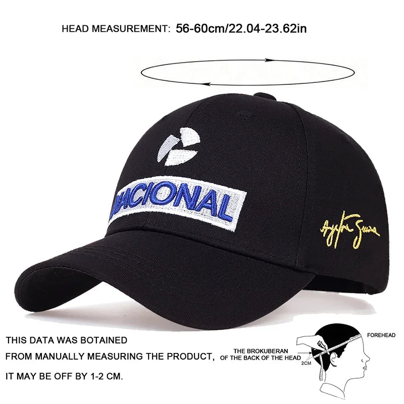 Unisex-Baseballcaps NACIONAL mit Buchstabenstickerei, verstellbare Outdoor-Freizeitmützen für Frühling und Herbst, Sonnenschutz-Sport- und Golfcaps
