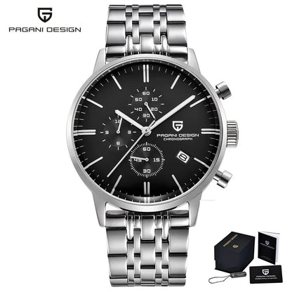 PAGANI DESIGN New 2720K Men Watch VK67 Quartz Wristwatch Multi functional Chronograph Sapphire Glass Waterproof Clock Watch Gift