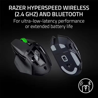 Originální bezdrátová herní myš Razer Basilisk V3 X HyperSpeed s možností přizpůsobení, optický senzor 18K, Chroma RGB a 9 programovatelných ovládacích prvků