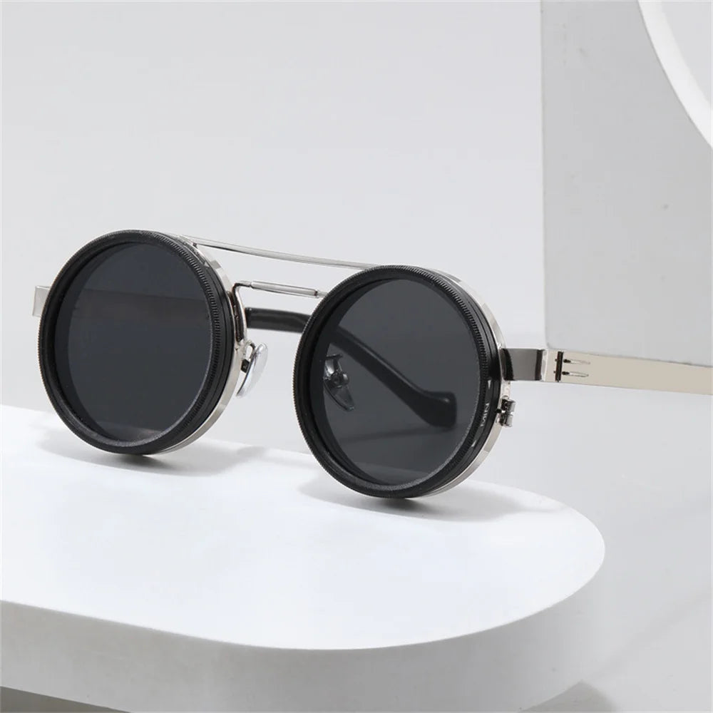 KLASSNUM Adjustable Sunglasses Men Nd Filter Glasses ND9 Speed Dimming Sun Glasses Round Polarized Fishing Driving Eyewear 2026
