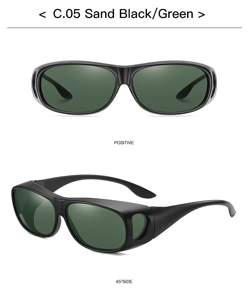 2025Polarized Sunglasses Fit Over Eye Glasses Driving Wrap Shield Goggles Fishing Glasses Sports Sunglasses Night Vision Glasses