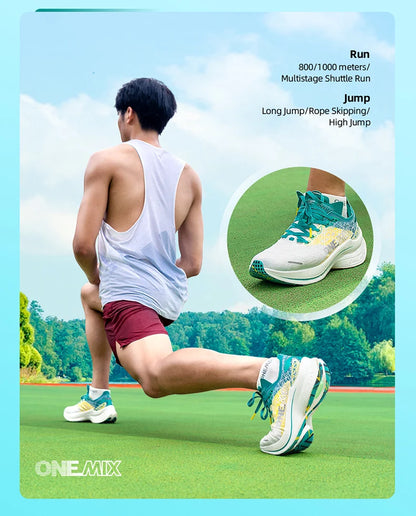 ONEMIX Carbon Fiber Plate Running Shoes Traction Shock Absorption Professional Marathon PB Racing Sports Trainers