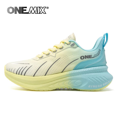 ONEMIX blanc chaussures de course sur route pour hommes coussin d'air chaussures de Sport en plein Air hommes formateurs été chaussures de Jogging chaussures pour femmes