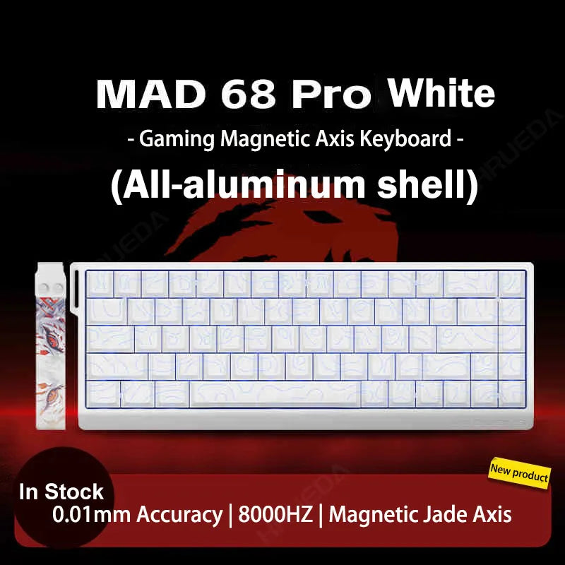 MADLIONS Mad 60he Mad60HE Mad 68HE Teclado mecánico para gaming personalizado con interruptor magnético, cableado, hot swap y tasa de sondeo de 8K