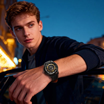 BERNY Automatic Skeleton Watch For Men 3D Dial 5ATM Luminous Sapphire 316L Steel MIYOTA 82S0 Mechanical Top Luxury Men's Watches