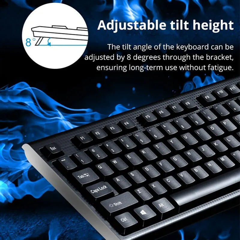 Teclado individual Q9 USB de conector quadrado para escritório e casa, PS2 de conector redondo, com fios, para computador de secretária