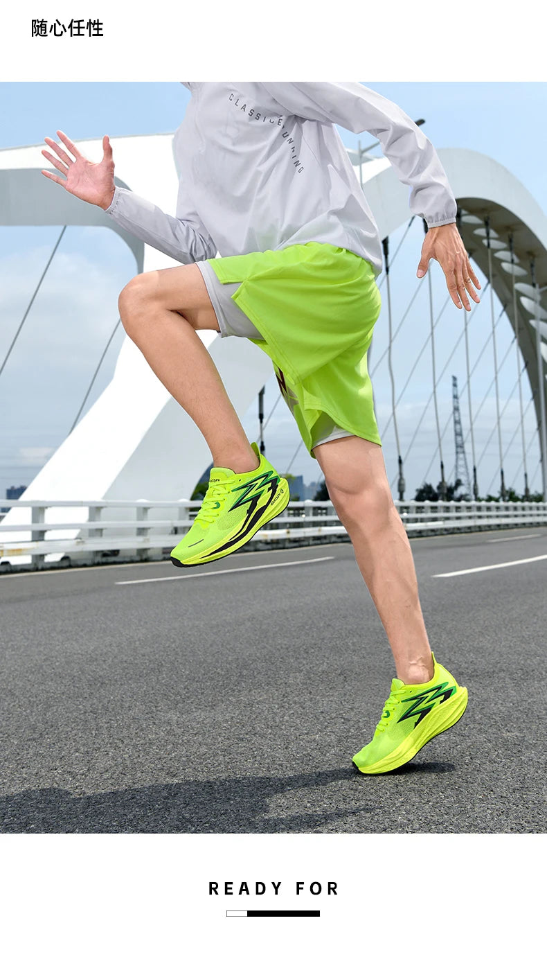 NEW Running Shoes Carbon Board Marathon Men Sports Breathable Lightweight Women's Comfortable Athletic Nonskid Sneakers Casual
