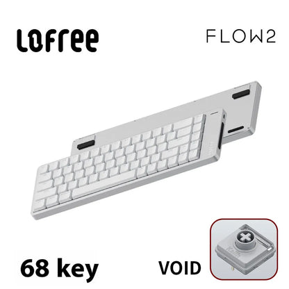 Tastiera meccanica Lofree FLOW2 Business Office, wireless Bluetooth e cablata, silenziosa con suono delicato, compatibile, mute, blocco in alluminio