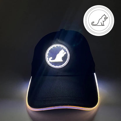 Modieuze lichtgevende baseballpet met LED-verlichting, hiphop-pet voor bar en club, fluorescerende hoed voor heren en dames, DJ-dansaccessoire en kostuumprop