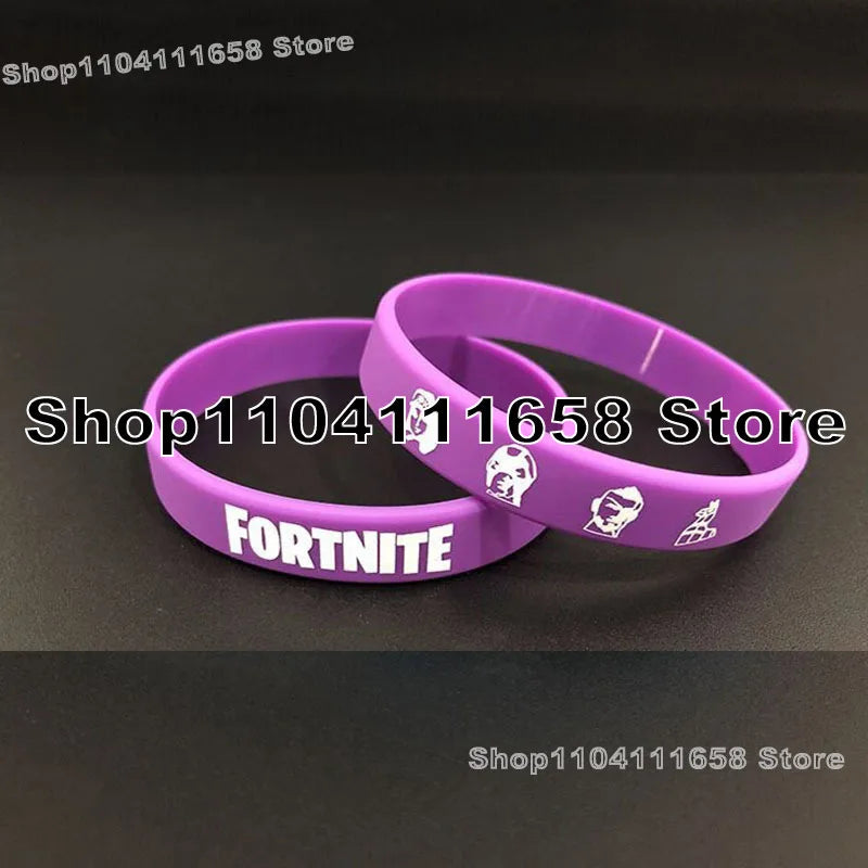 Luminous Silicone Bracelet Fortnite Theme Party Decoration Birthday Bracelet Rubber Trend Toys for Adults Teen Birthday Toy Gift