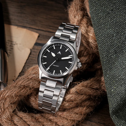 Militado  ML18 36mm Men Watch VH31 Quartz Movement Watches Luminous Sapphire Double Domed Crystal Waterproof Vintage Wristwatch