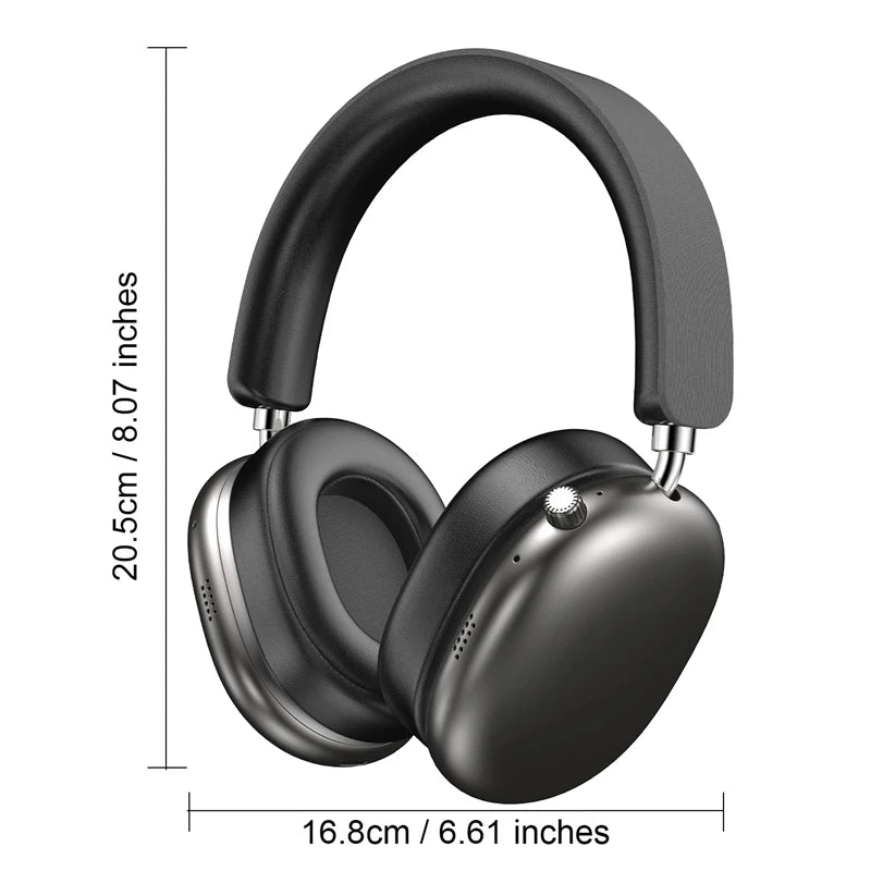 Wireless Bluetooth Noise Cancelling Headphones, Over-Ear Bluetooth Wireless Headphones with Mic, Sports Gaming Headset for Apple, HiFi Stereo Bluetooth 5.3 Headphones