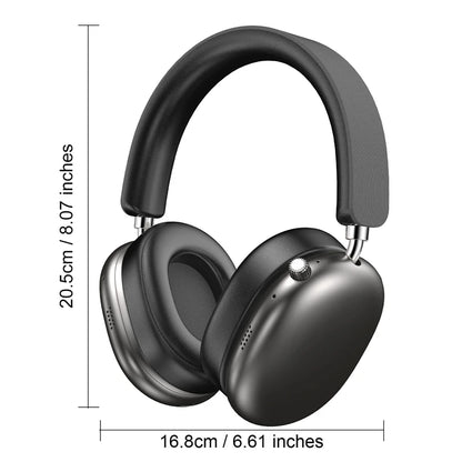 Wireless Bluetooth Noise Cancelling Headphones, Over-Ear Bluetooth Wireless Headphones with Mic, Sports Gaming Headset for Apple, HiFi Stereo Bluetooth 5.3 Headphones