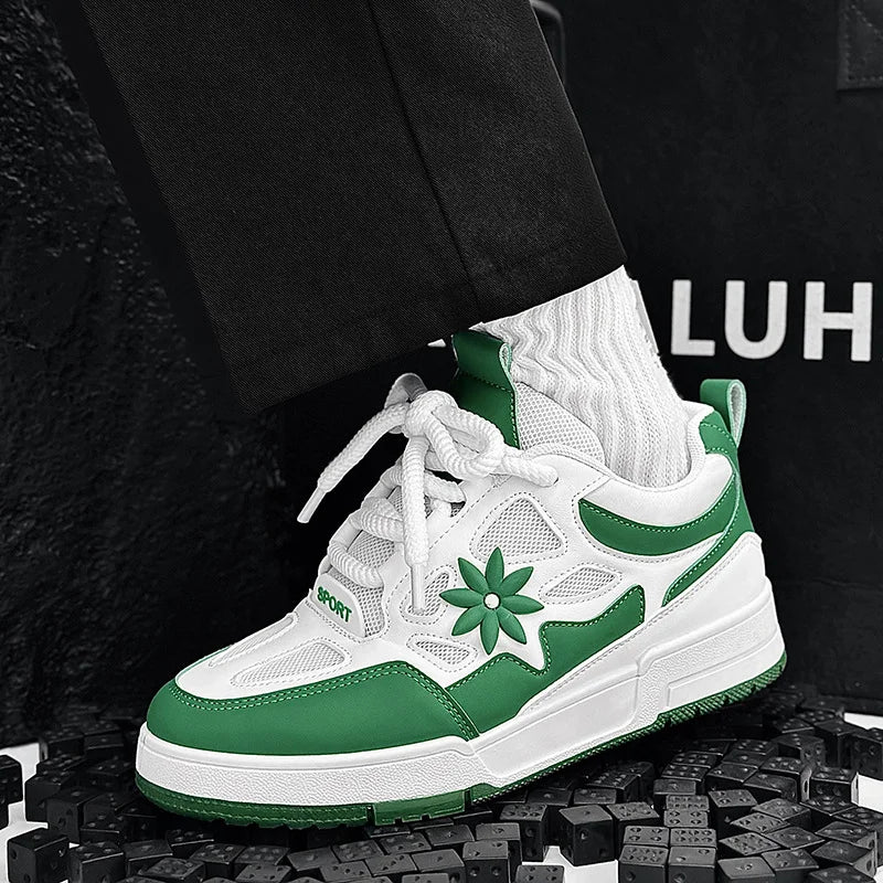 Modne męskie buty streetwear i skateboardowe, luksusowe sneakersy treningowe z oddychającej siateczki, casualowe tenisówki męskie