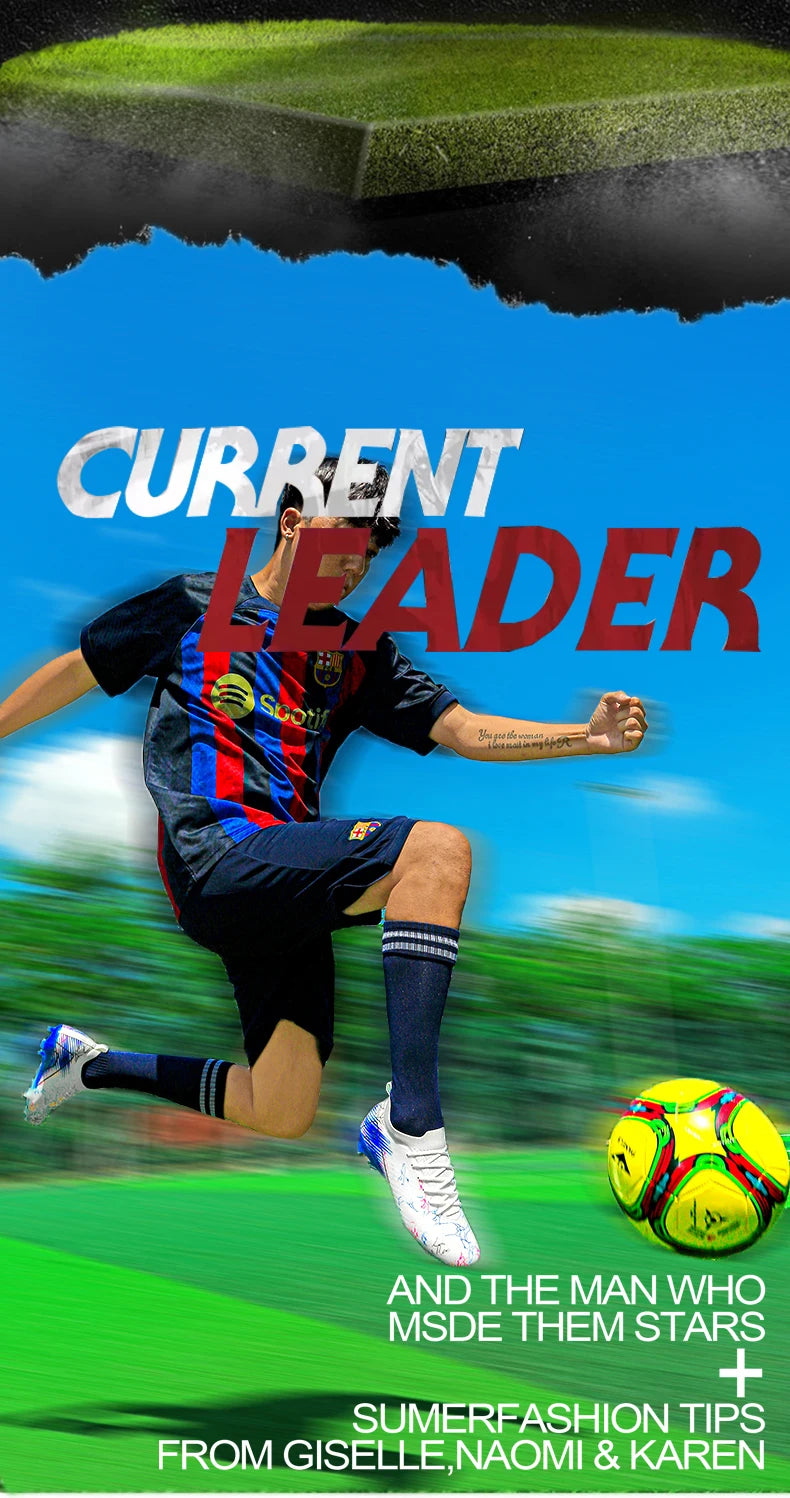 New Men's Football Boots, Non-Slip Soccer Shoes, Training Sneakers, FG Top Quality Cleats, Wholesale Drop Shipping, Unisex Adult