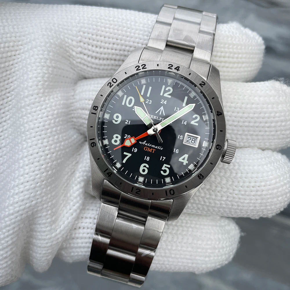 STEELFLIER Ufficiale SF792 GMT Orologio da polso meccanico Movimento NH34 Super BGW9 C3 Luminoso Impermeabile fino a 200 m Orologio da immersione di lusso da uomo