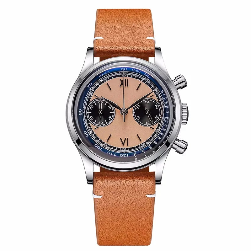ADDIESDIVE Reloj Hombre  Multifunctional Chronograph Watch VK64 Leather Watch 10Bar Waterproof Mens Quartz Watches часы