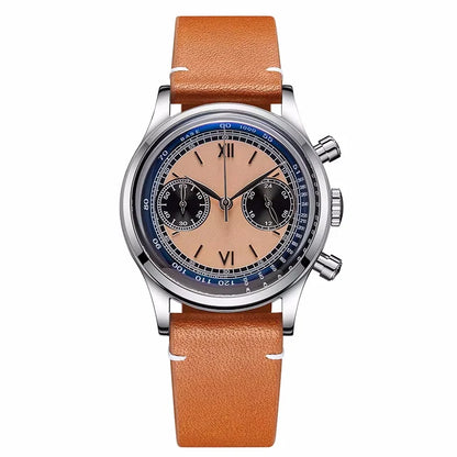 ADDIESDIVE Reloj Hombre  Multifunctional Chronograph Watch VK64 Leather Watch 10Bar Waterproof Mens Quartz Watches часы