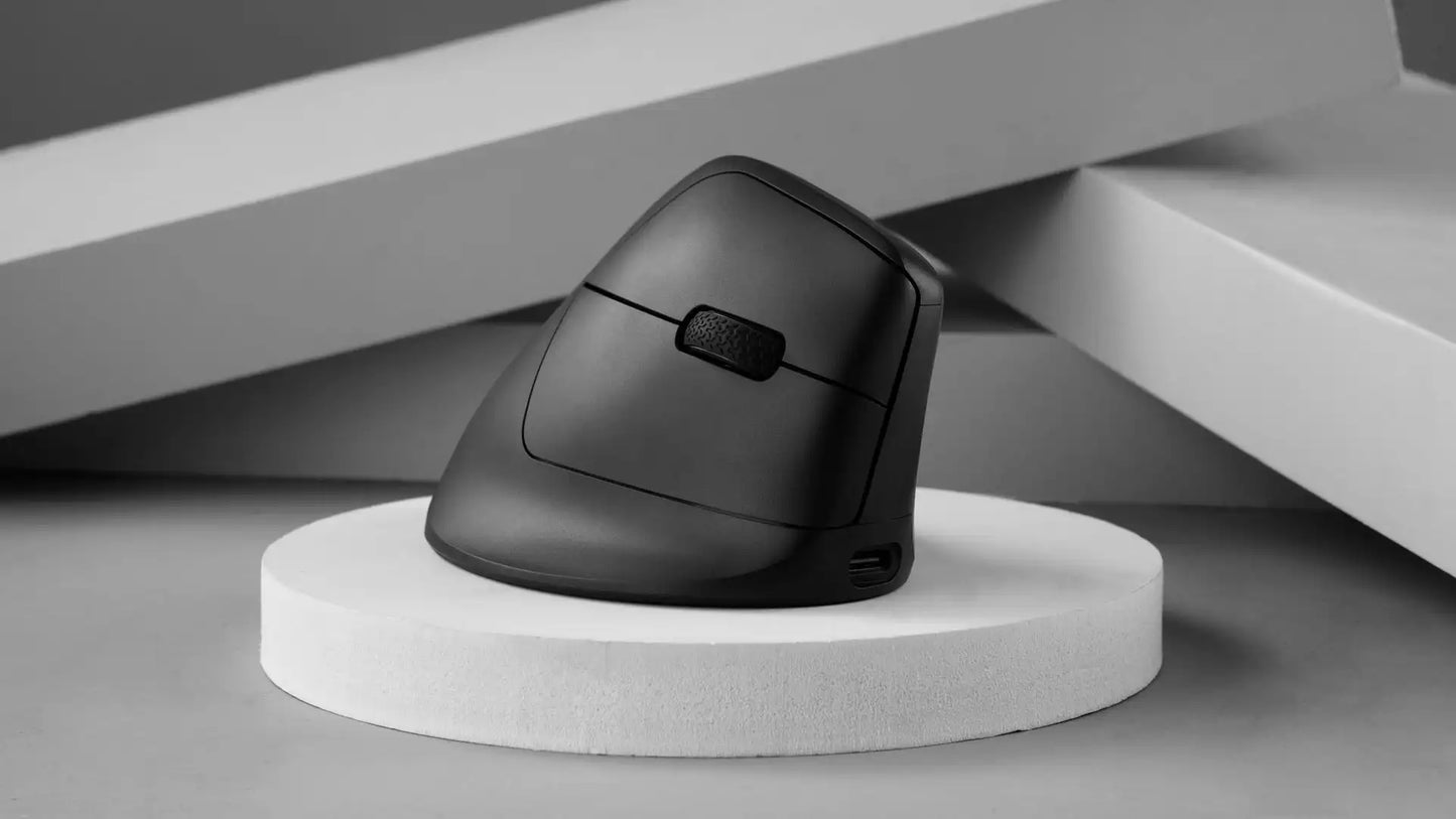 Keychron M5 kabellose ergonomische Maus, optisch, 8K Polling-Rate, 2.4GHz & Bluetooth, Type-C, 3950 Sensor
