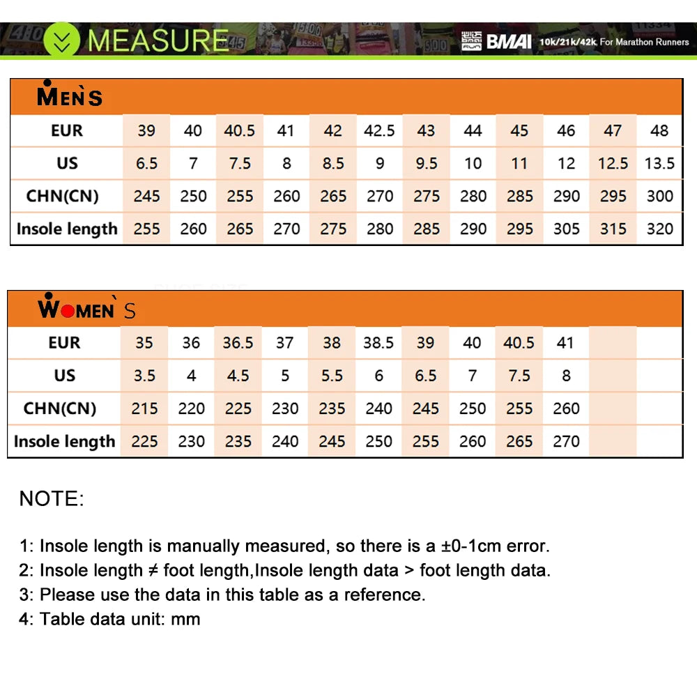 BMAI 42km Marathon Running Shoes Men and Women Luxury Carbon Plate Trainers Cushion Breathable Men's Sports Sneakers