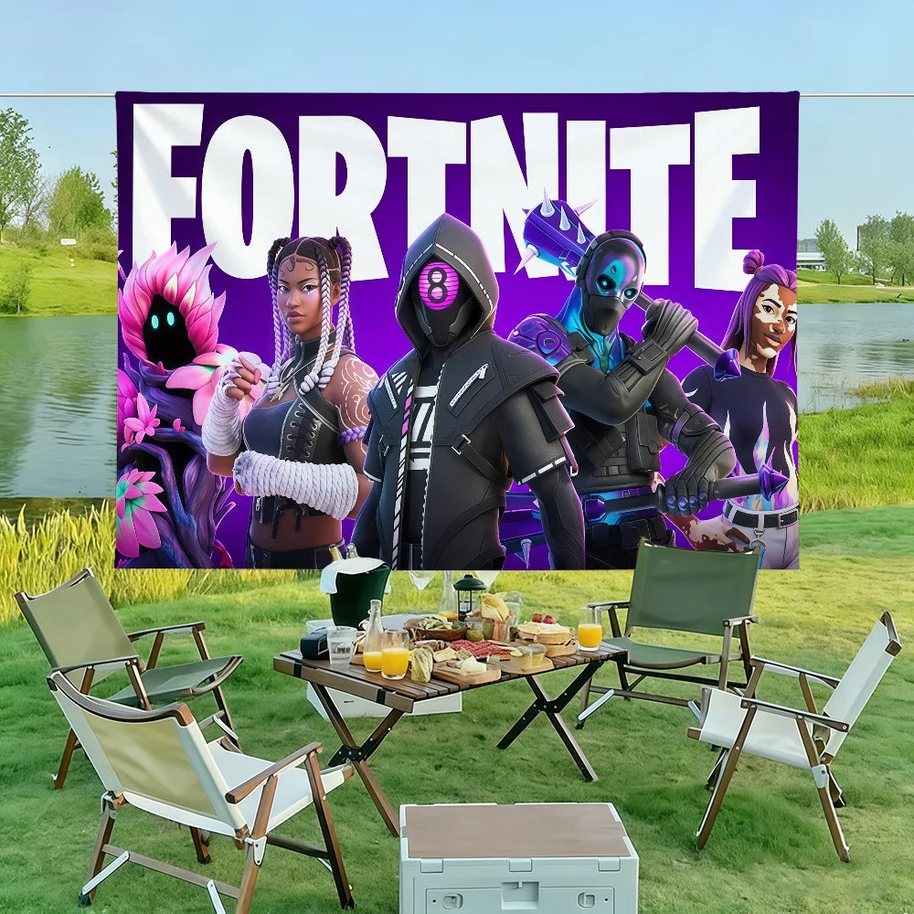 Adventure-Game F-FORTNITE-Flagge, geeignet für Party, Club, Outdoor, Innenbereich, Wandkunst-Dekoration, Banner, Geschenk