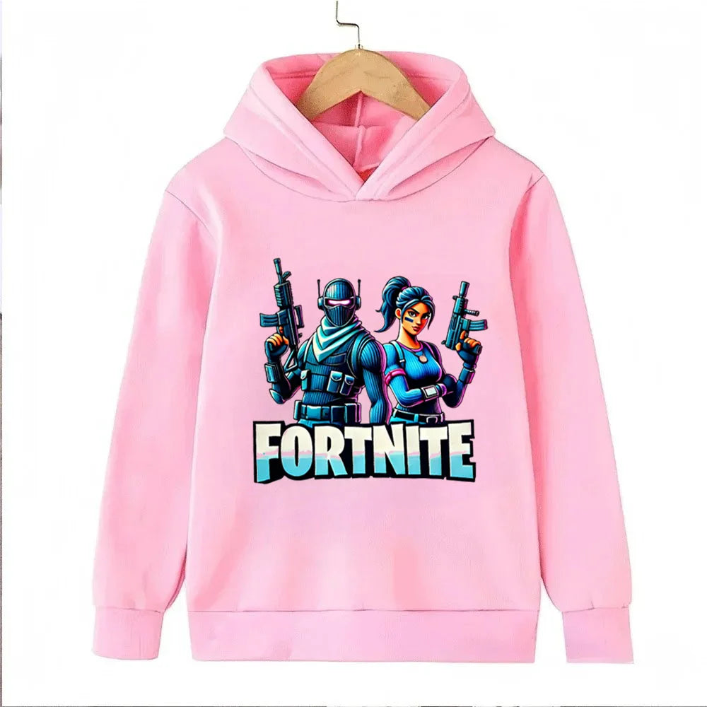 Fortnite Game Printed Children's Hoodies Cartoon Comfortable Suit Loose Long Sleeve Tops Autumn Winter Clothes