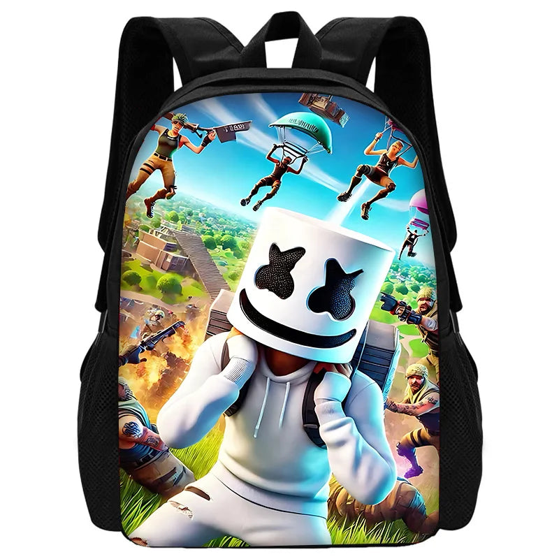 Hot-Game-Shooter-Fortnites-Kinderrucksack für Jungen und Mädchen, Schüler-Geburtstagsgeschenk, Unisex-Schultasche für Kinder, langlebiger Camping-Rucksack