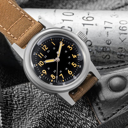 THORN Retro Military Watch 36mm Made of NH35A Movement SHY-043 Sport Watch Unisex Men's and Women's Luxury