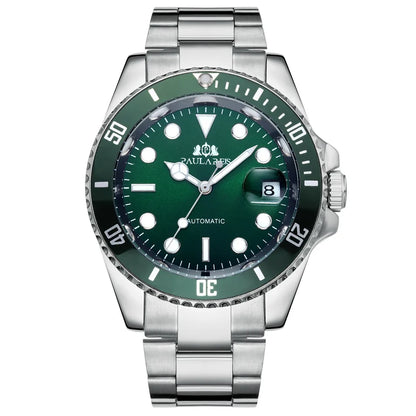 High Quality Automatic Mechanical Watch for Men Stainless Steel Red Dial Date Strong Luminous Luxury Men Watch Reloj Hombre